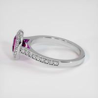 1.24 Ct. Pink Sapphire Ring, 18K White Gold 4