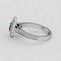 1.83 Ct. Bluish Green Sapphire Ring, 18K White Gold 4
