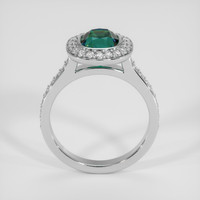2.12 Ct. Bluish Green Sapphire Ring, 18K White Gold 3