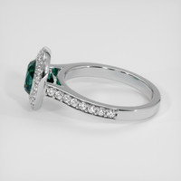 2.12 Ct. Bluish Green Sapphire Ring, 18K White Gold 4