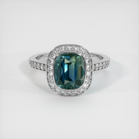 4.07 Ct. Sapphire Ring, 18K White Gold 1