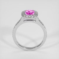 1.54 Ct. Pink Sapphire Ring, 18K White Gold 3
