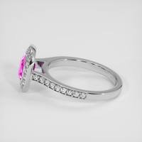 1.54 Ct. Pink Sapphire Ring, 18K White Gold 4