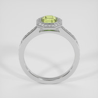 1.27 Ct. Yellowish Green Sapphire Ring, 18K White Gold 3