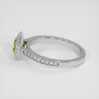 1.27 Ct. Yellowish Green Sapphire Ring, 18K White Gold 4