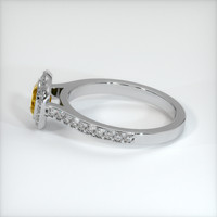 0.57 Ct. Orangish Yellow Sapphire Ring, 18K White Gold 4