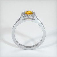 0.74 Ct. Sapphire Ring, 18K White Gold 3