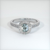 0.63 Ct. Sapphire Ring, 18K White Gold 1