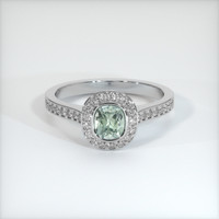0.67 Ct. Sapphire Ring, 18K White Gold 1