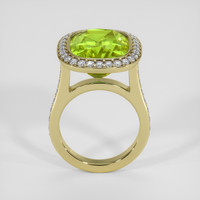 10.19 Ct. Green Peridot Ring, 14K Yellow Gold 3