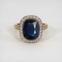 6.15 Ct. Blue Sapphire Ring, 14K Yellow Gold 1