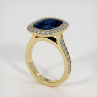 6.15 Ct. Blue Sapphire Ring, 14K Yellow Gold 2