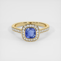 1.31 Ct. Blue Sapphire Ring, 14K Yellow Gold 1