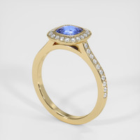 1.31 Ct. Blue Sapphire Ring, 14K Yellow Gold 2