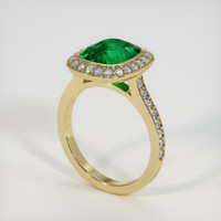 2.52 Ct. Emerald Ring, 18K Yellow Gold 2