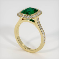 3.11 Ct. Emerald Ring, 18K Yellow Gold 2