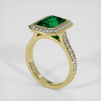 2.84 Ct. Emerald Ring, 18K Yellow Gold 2