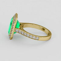 3.21 Ct. Emerald Ring, 18K Yellow Gold 4