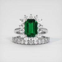 3.19 Ct. Emerald Ring, Platinum 950 1