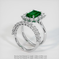 3.19 Ct. Emerald Ring, Platinum 950 2