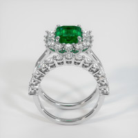 3.19 Ct. Emerald Ring, Platinum 950 3