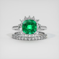 2.82 Ct. Emerald Ring, Platinum 950 1