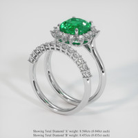 2.82 Ct. Emerald Ring, Platinum 950 2