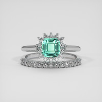 1.15 Ct. Emerald Ring, Platinum 950 1