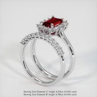 1.04 Ct. Ruby Ring, Platinum 950 2