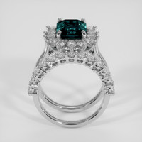 2.58 Ct. Bluish Green Sapphire Ring, Platinum 950 3