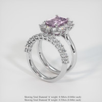 2.01 Ct. Pink Sapphire Ring, Platinum 950 2