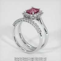 1.05 Ct. Pinkish Purple Sapphire Ring, Platinum 950 2