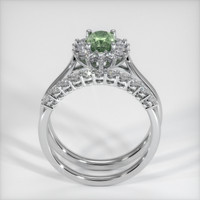 0.85 Ct. Yellowish Green Sapphire Ring, Platinum 950 3