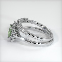 0.85 Ct. Yellowish Green Sapphire Ring, Platinum 950 4