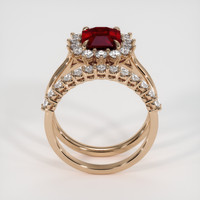 2.03 Ct. Ruby Ring, 14K Rose Gold 3
