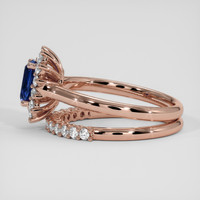 0.89 Ct. Blue Sapphire Ring, 14K Rose Gold 4