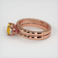 0.87 Ct. Yellow Sapphire Ring, 14K Rose Gold 4