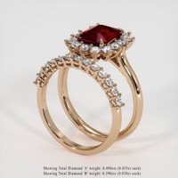 2.03 Ct. Ruby Ring, 18K Rose Gold 2
