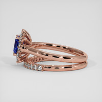 0.81 Ct. Blue Sapphire Ring, 18K Rose Gold 4