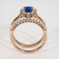1.10 Ct. Blue Sapphire Ring, 18K Rose Gold 3
