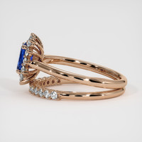 1.10 Ct. Blue Sapphire Ring, 18K Rose Gold 4