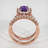 1.20 Ct. Purple Sapphire Ring, 18K Rose Gold 3