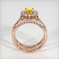 0.87 Ct. Yellow Sapphire Ring, 18K Rose Gold 3