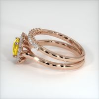 0.87 Ct. Yellow Sapphire Ring, 18K Rose Gold 4
