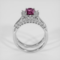 1.65 Ct. Purplish Pink Sapphire Ring, Silver 3