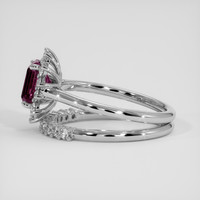 1.65 Ct. Purplish Pink Sapphire Ring, Silver 4