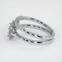 0.84 Ct. Green Sapphire Ring, 10K White Gold 4