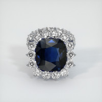 15.18 Ct. Sapphire Ring, 14K White Gold 1