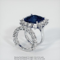 15.18 Ct. Sapphire Ring, 14K White Gold 2