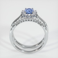 0.89 Ct. Blue Sapphire Ring, 14K White Gold 3
